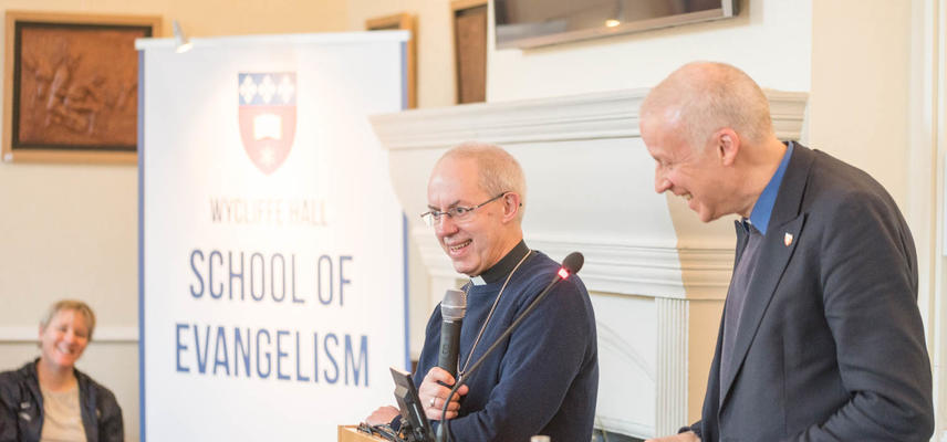 Photo of the Most Revd and Rt Hon Justin Welby at the School of Evangelism