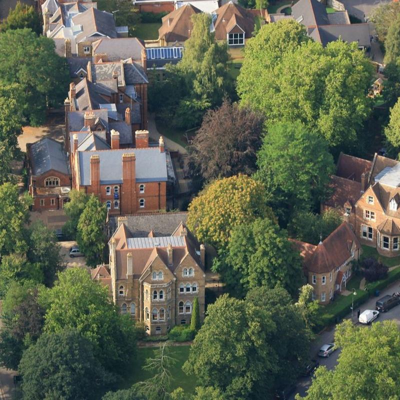 Aerial view of Wycliffe Hall