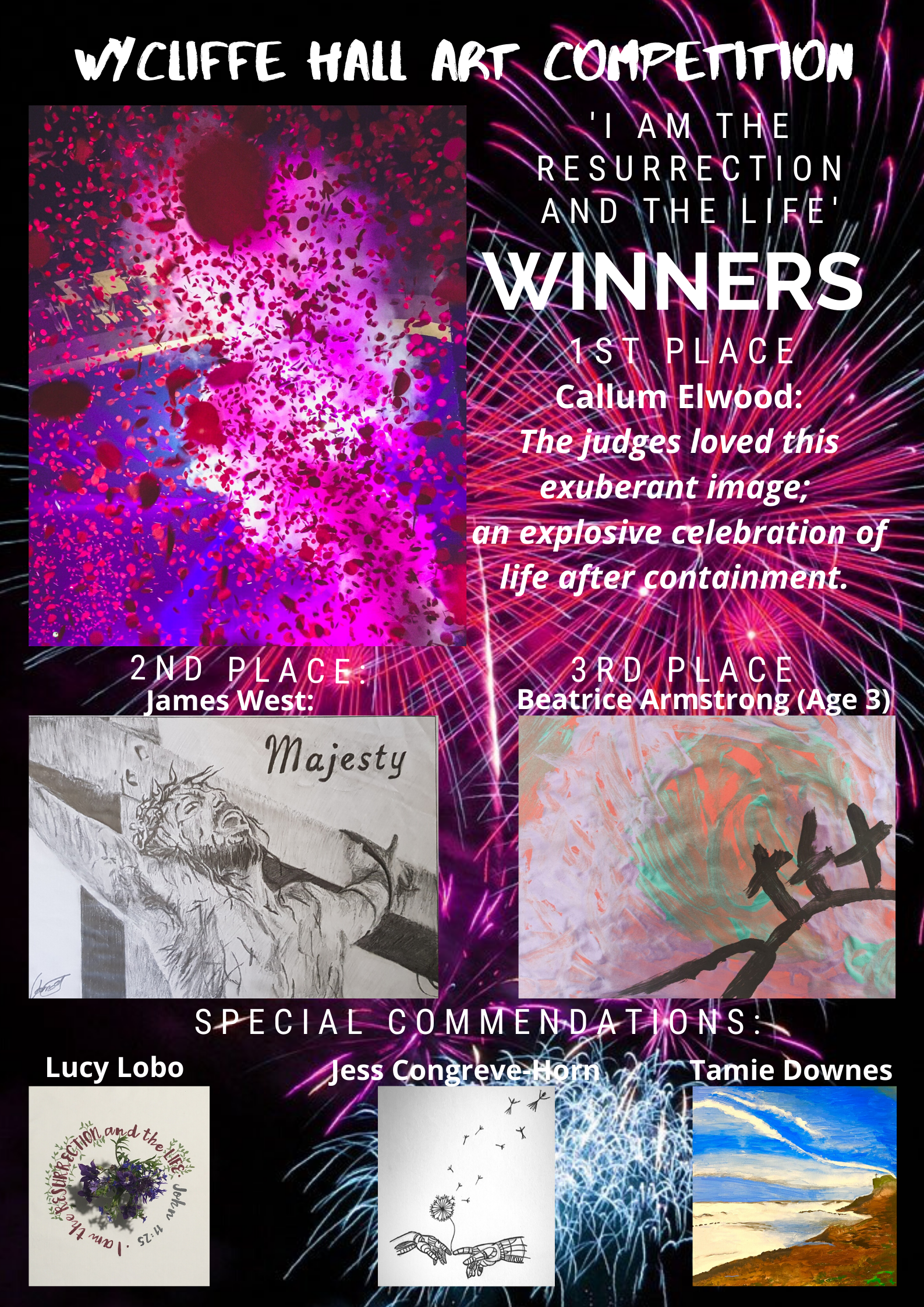 Wycliffe Art Competition winners poster